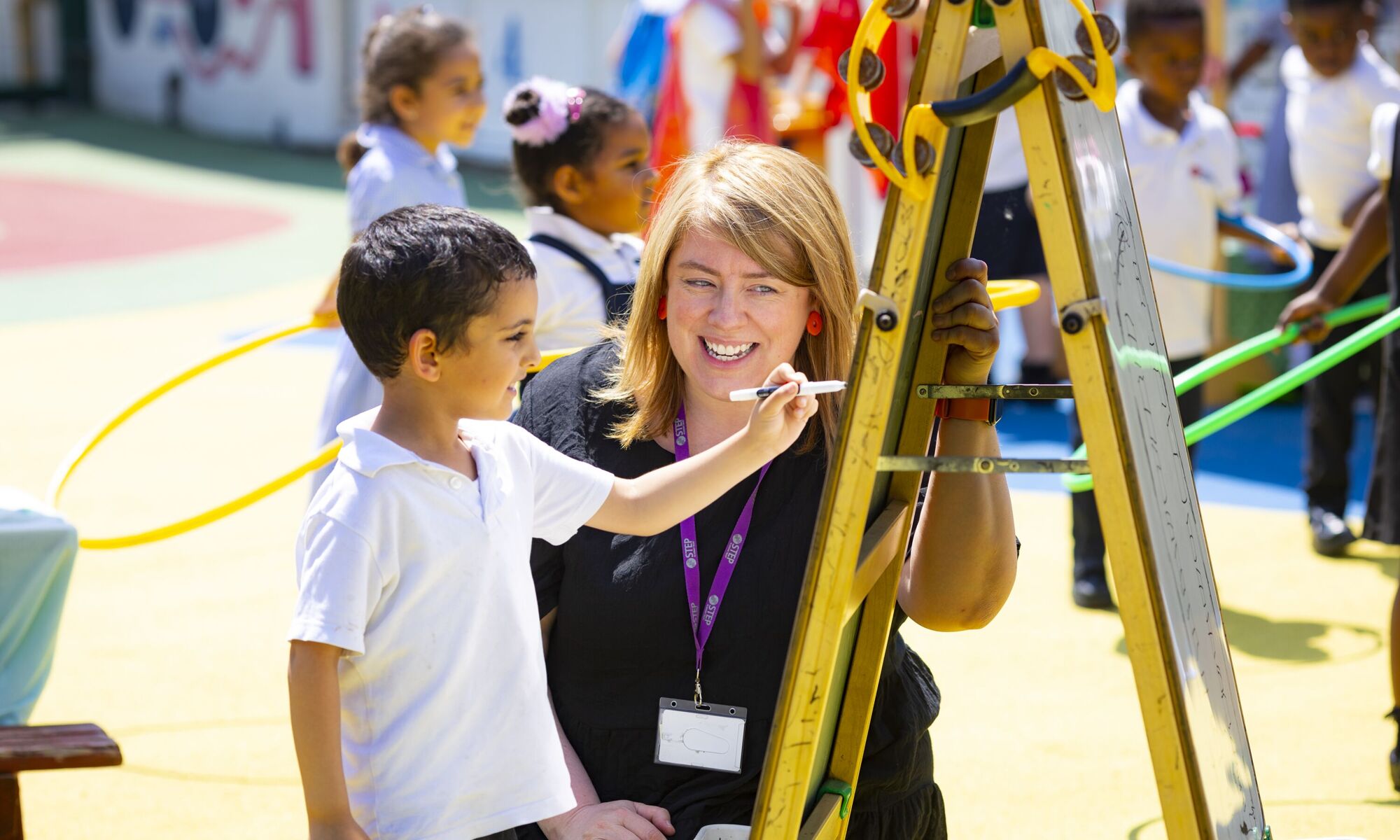 Angel Oak Academy Pupil and Teacher in the School Grounds Image 66 of 140